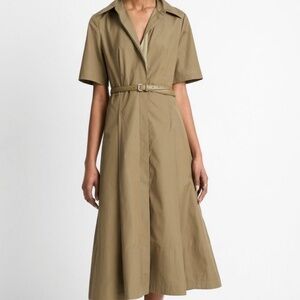 Vince Canvas Tape Flare Shirtdress